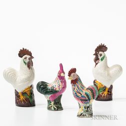 Two Pairs of Roosters